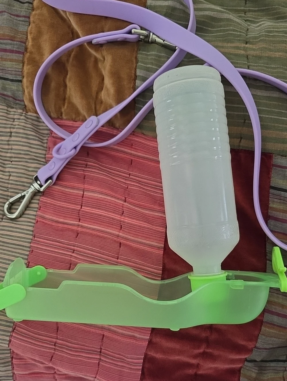 6' Waterproof Silicone Hands Free Dog Leash - Lavender Lead & Free Drink Holder